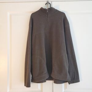 St. John's Bay Men's Brown Half-Zip Fleece, Size L Tall